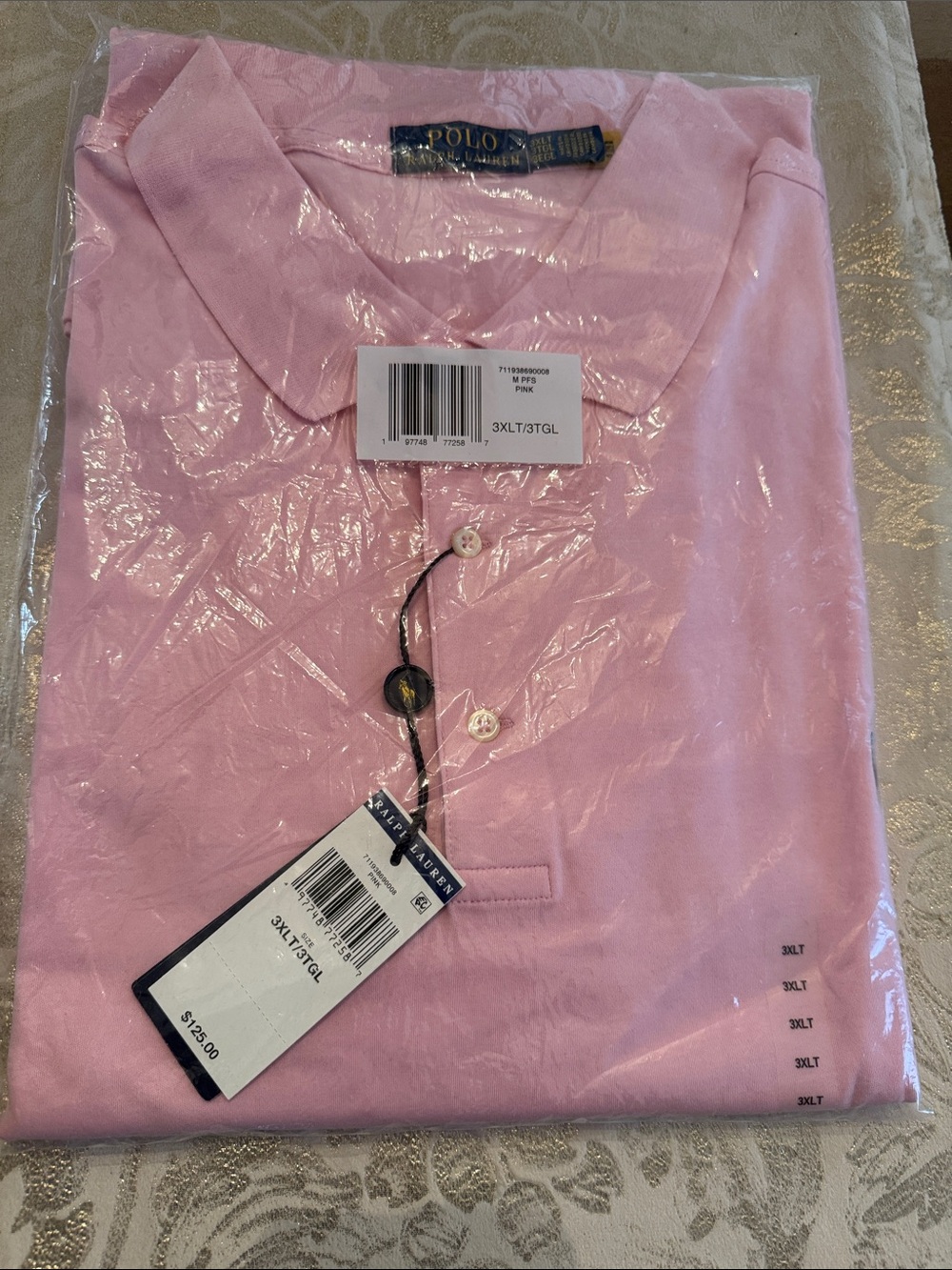 Polo by Ralph Lauren Men’s Light Pink Polo Shirt